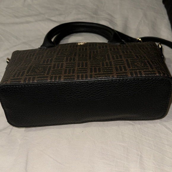 ANNE KLEIN | NWOT Dome Crossbody Satchel | Brown and Black with Lion Print - Picture 5 of 9